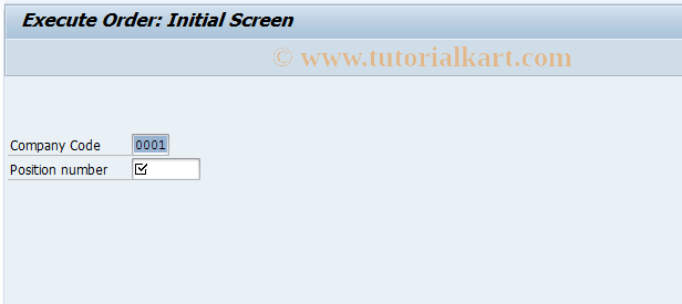 SAP TCode FWOA - Execute order