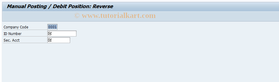 SAP TCode FWOE - Reverse Posting