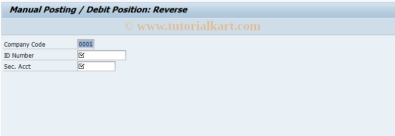 SAP TCode FWOEZ - Reverse Debit Position