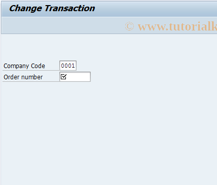 SAP TCode FWOF - Change transaction
