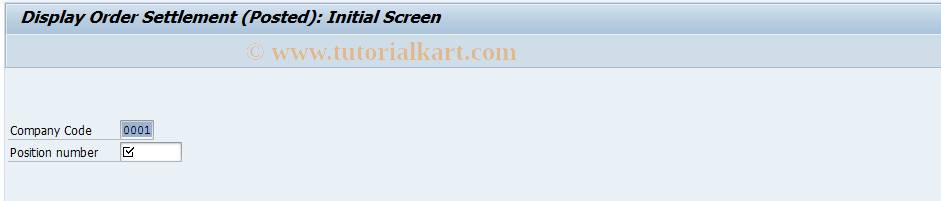 SAP TCode FWOI - Display posted order settlement