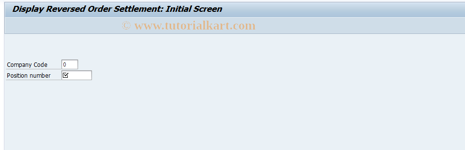 SAP TCode FWOK - Display reversed settlement