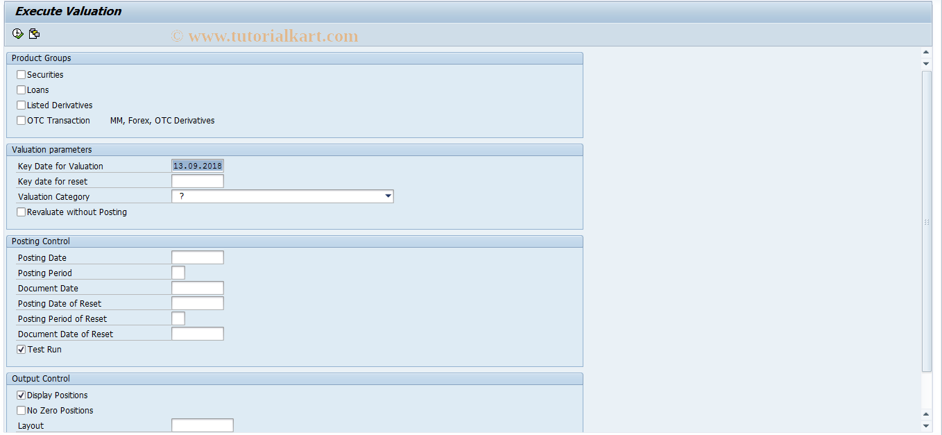 SAP TCode FWSB - Rate/price valn