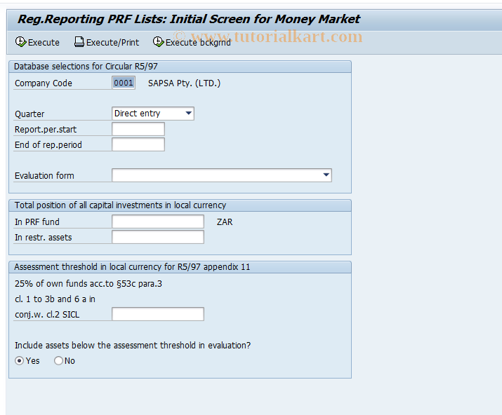 SAP TCode FZ12 - Circular R5/95 Real Estate