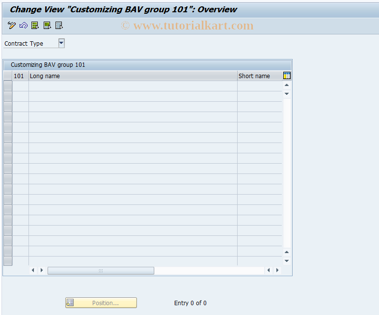 SAP TCode FZ60 - Customizing BAV Group 101 (Loans)