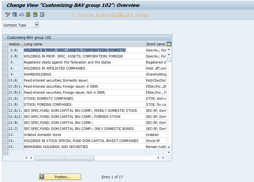 SAP TCode FZ63 - Customizing BAV Group 102 (Secur.)