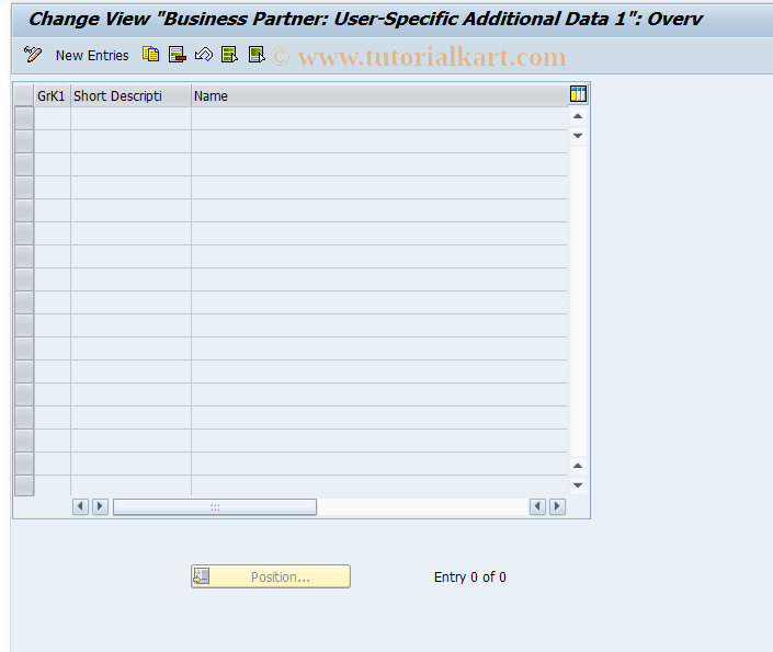 SAP TCode FZA0 - Customizing Int. Indicator 1