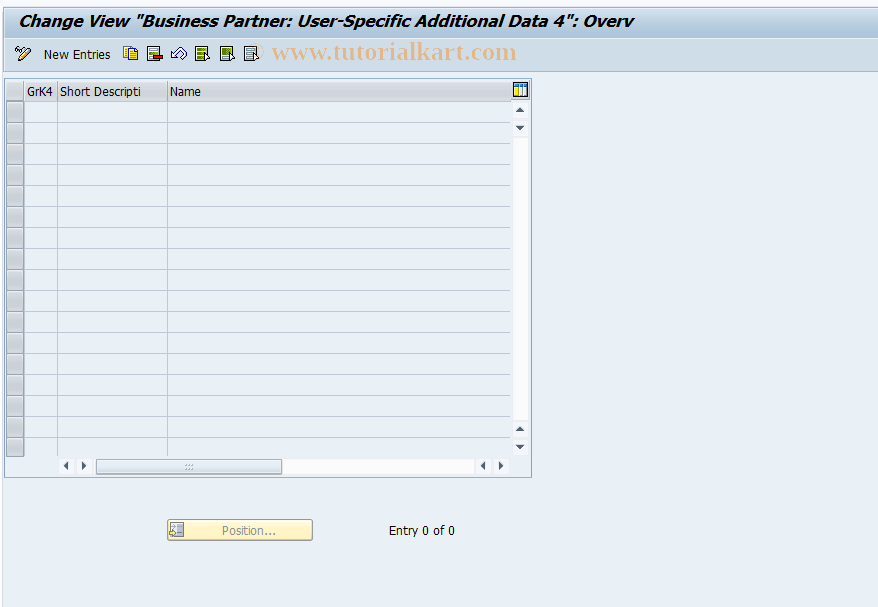 SAP TCode FZA3 - Customizing Int. Indicator 4