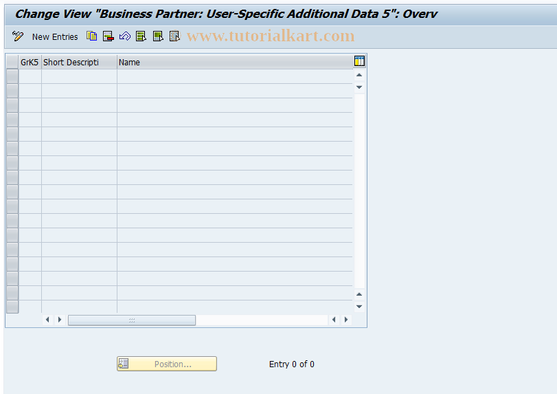 SAP TCode FZA4 - Customizing Int. Indicator 5