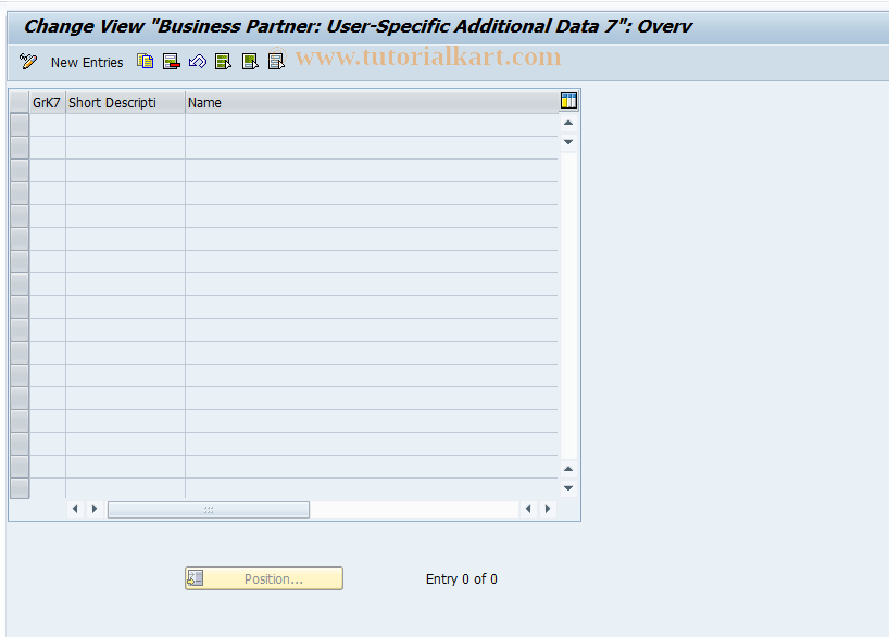 SAP TCode FZA6 - Customizing Int. Indicator 7