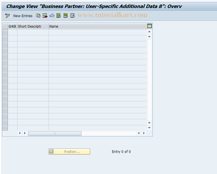 SAP TCode FZA7 - Customizing Int. Indicator 8