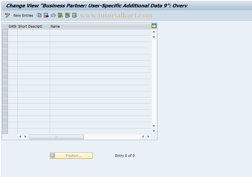 SAP TCode FZA8 - Customizing Int. Indicator 9