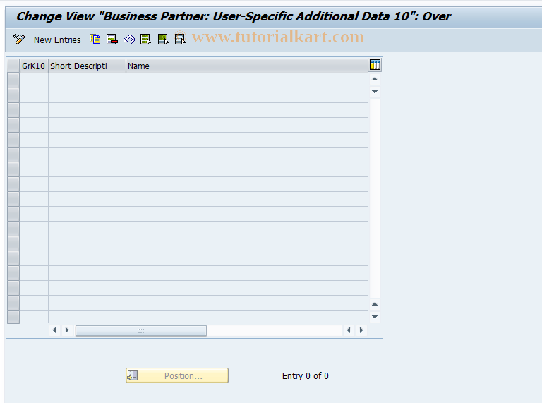 SAP TCode FZA9 - Customizing Int. Indicator 10