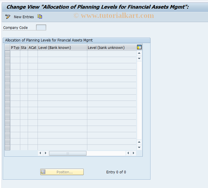 SAP TCode FZFD - Assign planning levels