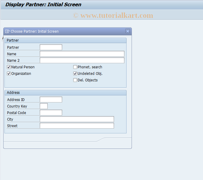 SAP TCode FZP4 - Display Partner