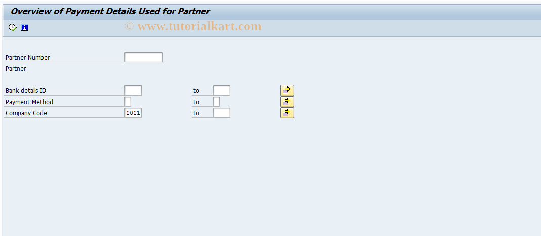 SAP TCode FZPF - Partner payment details