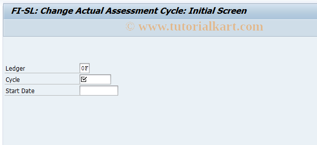 SAP TCode GA12 - Change FI-SL Actual Assessment