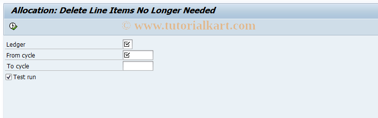 SAP TCode GA1D - Delete allocation line items