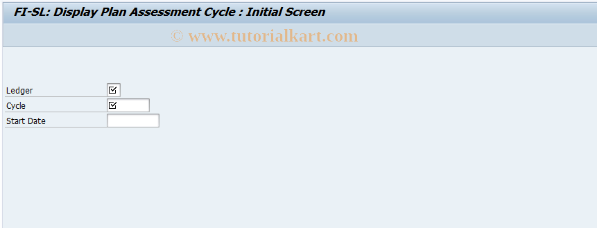 SAP TCode GA29 - Display FI-SL Planned Assessment