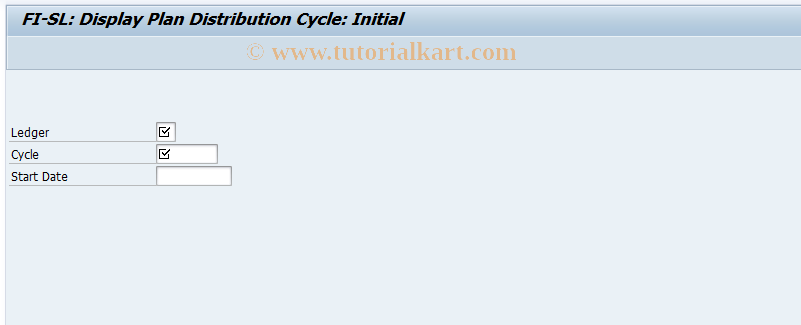 SAP TCode GA49N - Display FI-SL Planned Distribution