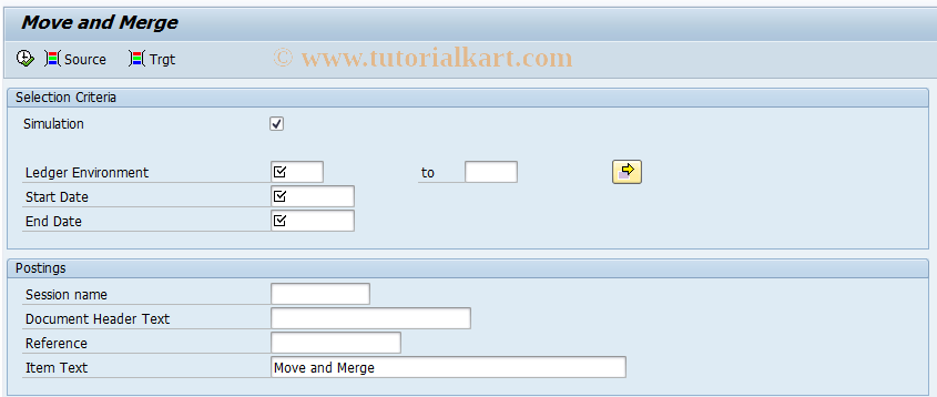 SAP TCode GADBMM2 - ADB Move + Merge + Avg Bal. Calc.