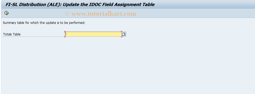 SAP TCode GAL1 - Update Assignment Table EDIMAP