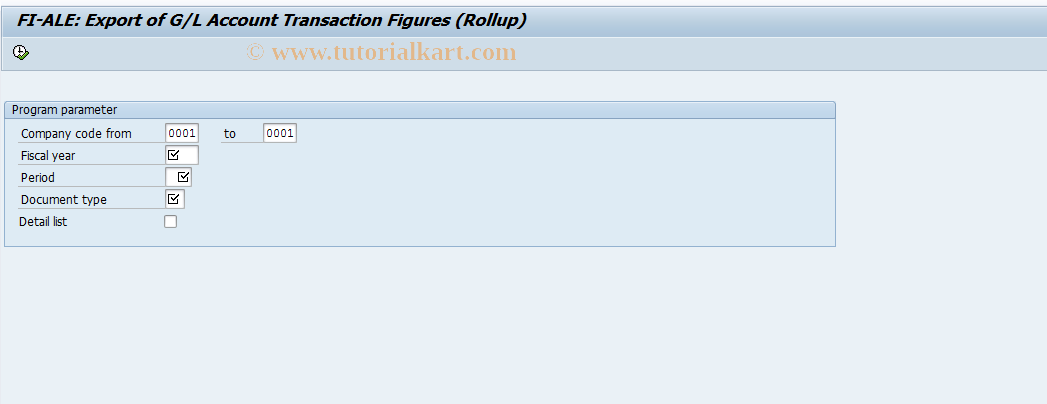 SAP TCode GAL3 - Export of G/L acct transactn figures