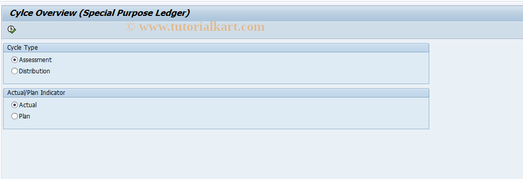 SAP TCode GAOV - Cycle Overview FI-SL