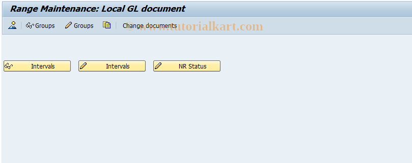 SAP TCode GB04 - Number Range Maintenance for Local Ledgers