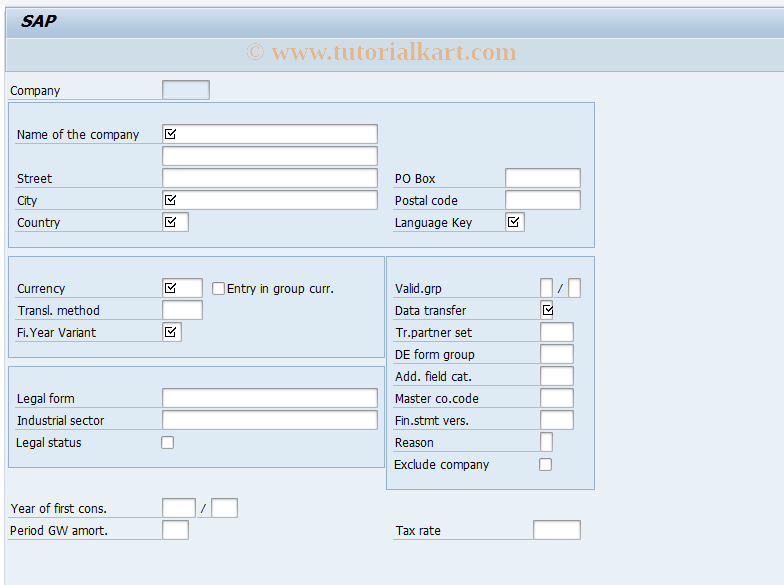 SAP TCode GC14 - Delete Company Master Record