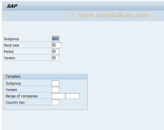 SAP TCode GC16 - Create Subgroup Master Record