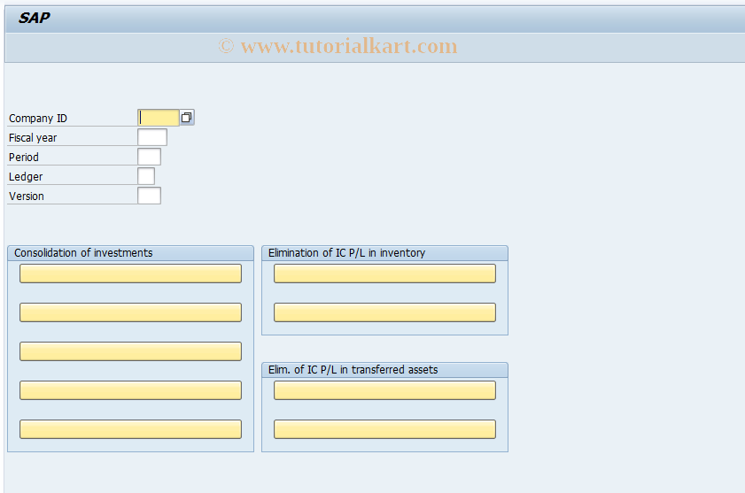 SAP TCode GC34 - FI-LC: Reported Data Table Display