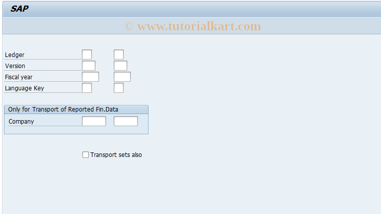 SAP TCode GC35 - FI-LC: Transport Table Entries/Sets