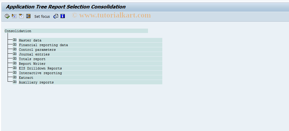 SAP TCode GC50 - Report Selection