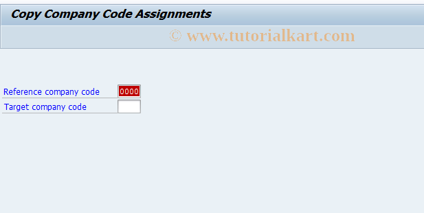 SAP TCode GCB3 - Copy FI-SL Customizing Company Code