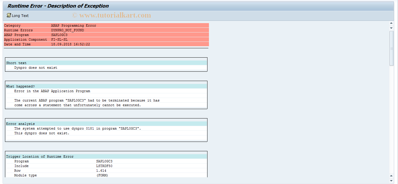 SAP TCode GCBE - Texts for Document Types