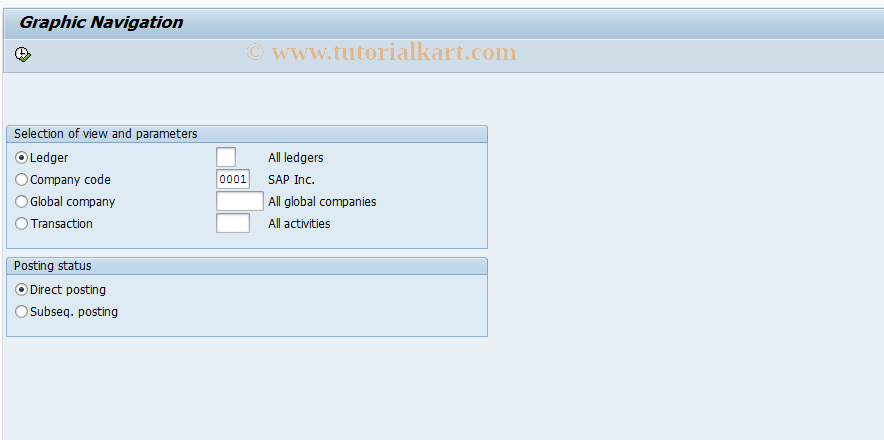 SAP TCode GCD3 - Graphical Navigation in FI-SL