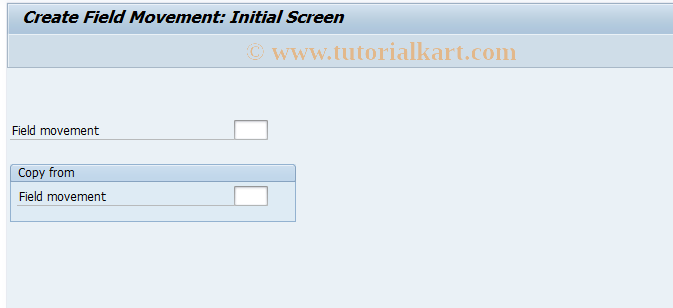 SAP TCode GCF1 - Create FI-SL Customizng Field Assign.