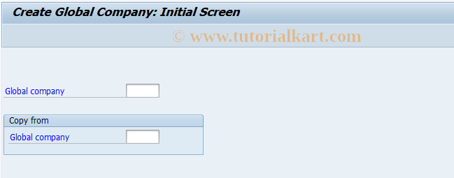 SAP TCode GCG1 - Create FI-SL Customizing Glob.Comp.