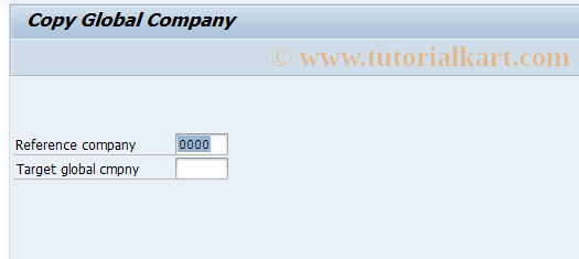 SAP TCode GCG4 - Copy FI-SL Customizing Global Comp.