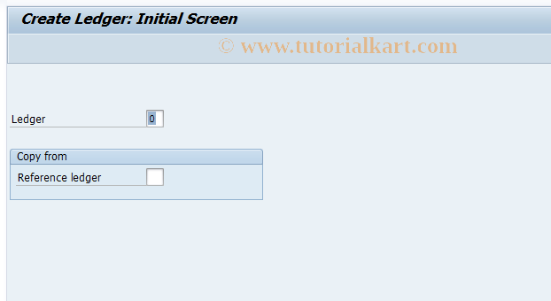 SAP TCode GCL1 - Create FI-SL Customizing Ledger