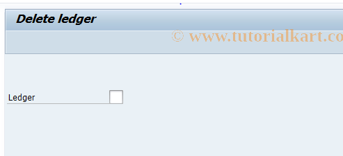 SAP TCode GCL4 - Delete FI-SL Customizing Ledger