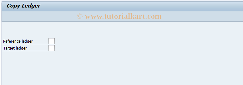 SAP TCode GCL6 - FI-SL: Copy Ledger