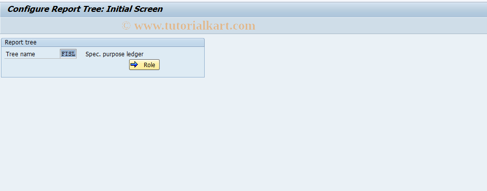 SAP TCode GCRB - Report Selection