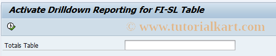 SAP TCode GCRE1 - Activate drilldown rep. for SL table