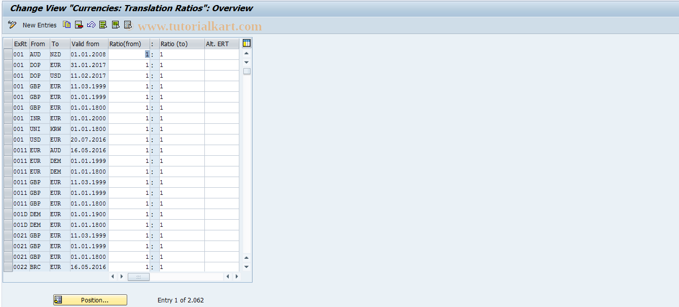 SAP TCode GCRF - Translation Factors