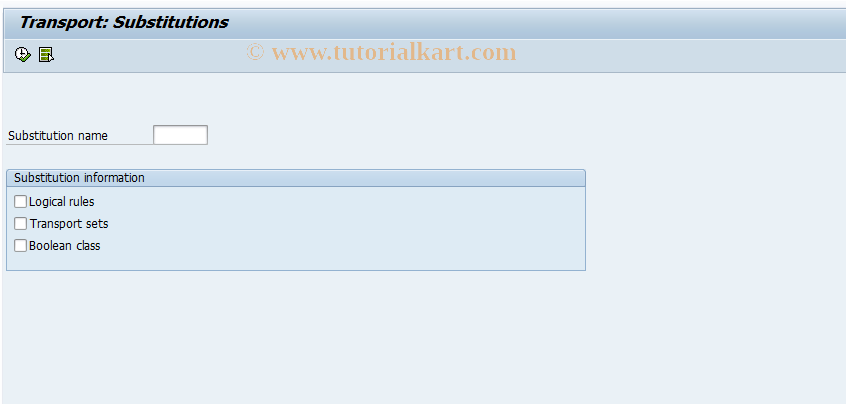 SAP TCode GCT0 - Transport of Substitutions