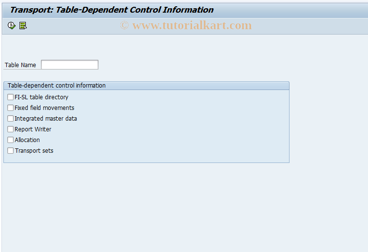 SAP TCode GCT3 - Control Information