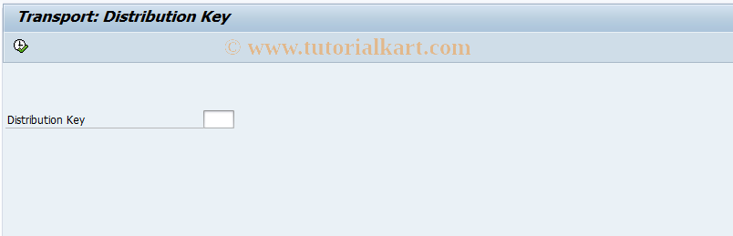 SAP TCode GCT6 - Transport Distribution Key