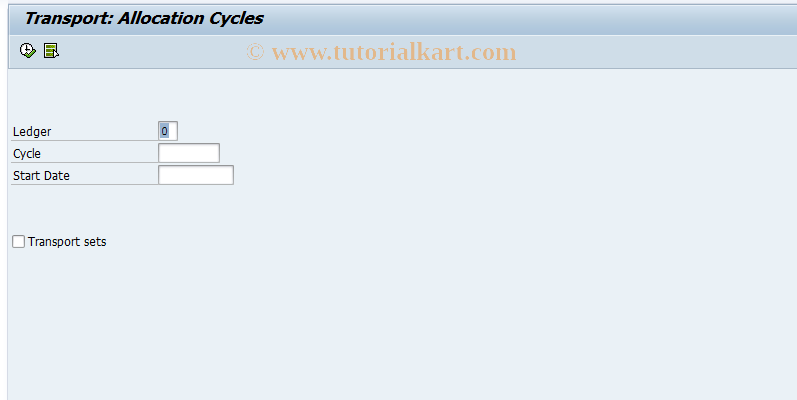 SAP TCode GCT7 - Transport: Cycles